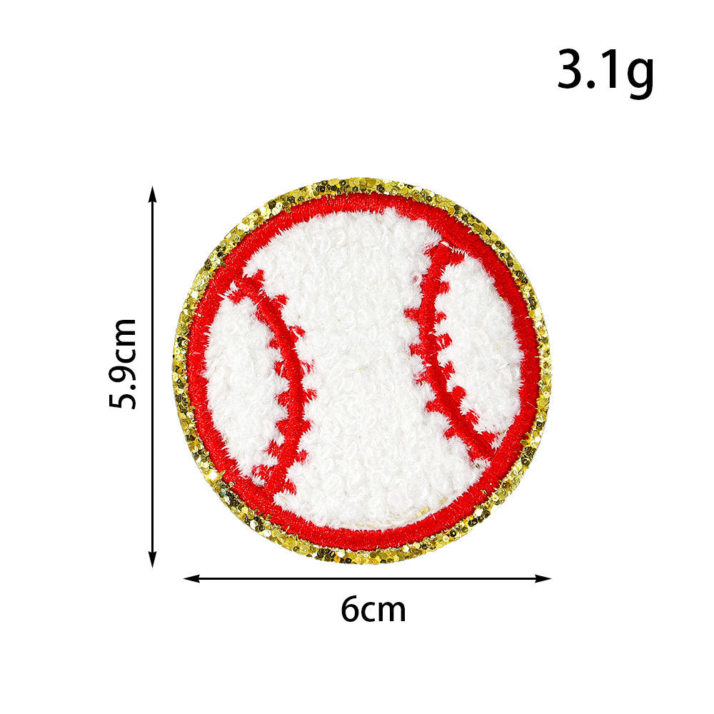 Wholesale Ball embroidery patches and various sports badge patches